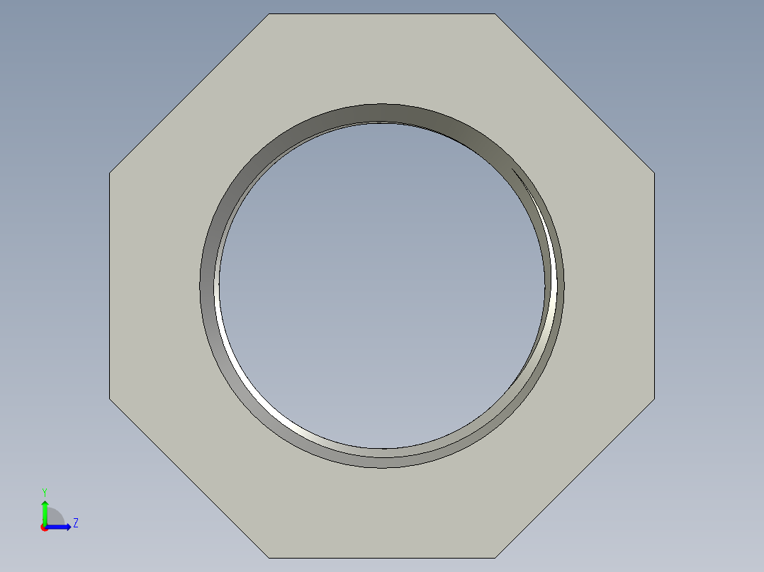 螺纹管转接头-内外丝异径 DN40-DN25左视图