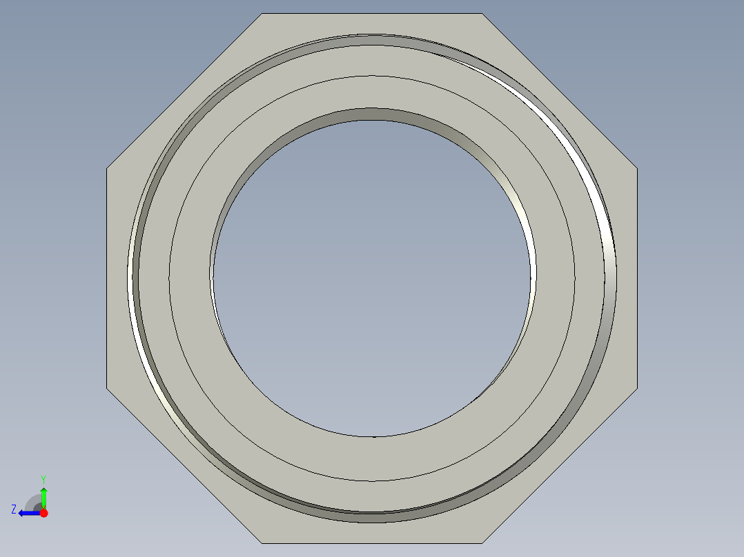 螺纹管转接头-内外丝异径 DN40-DN25右视图