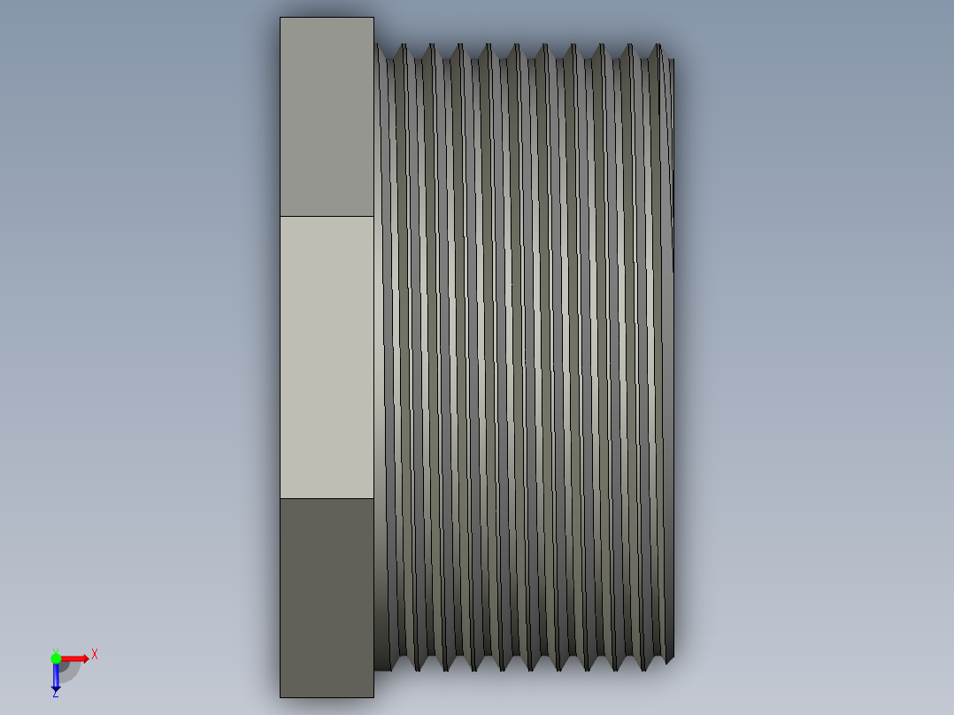 螺纹管转接头-内外丝异径 DN40-DN25俯视图
