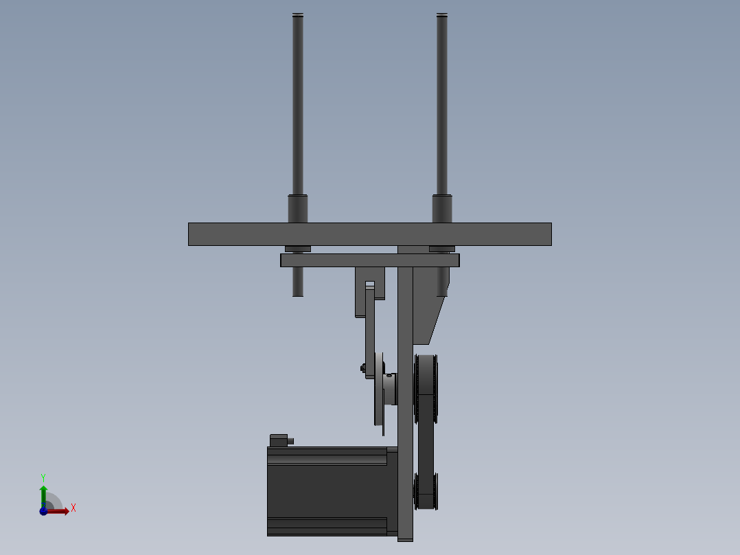 基于偏心轮的顶升机构前视图