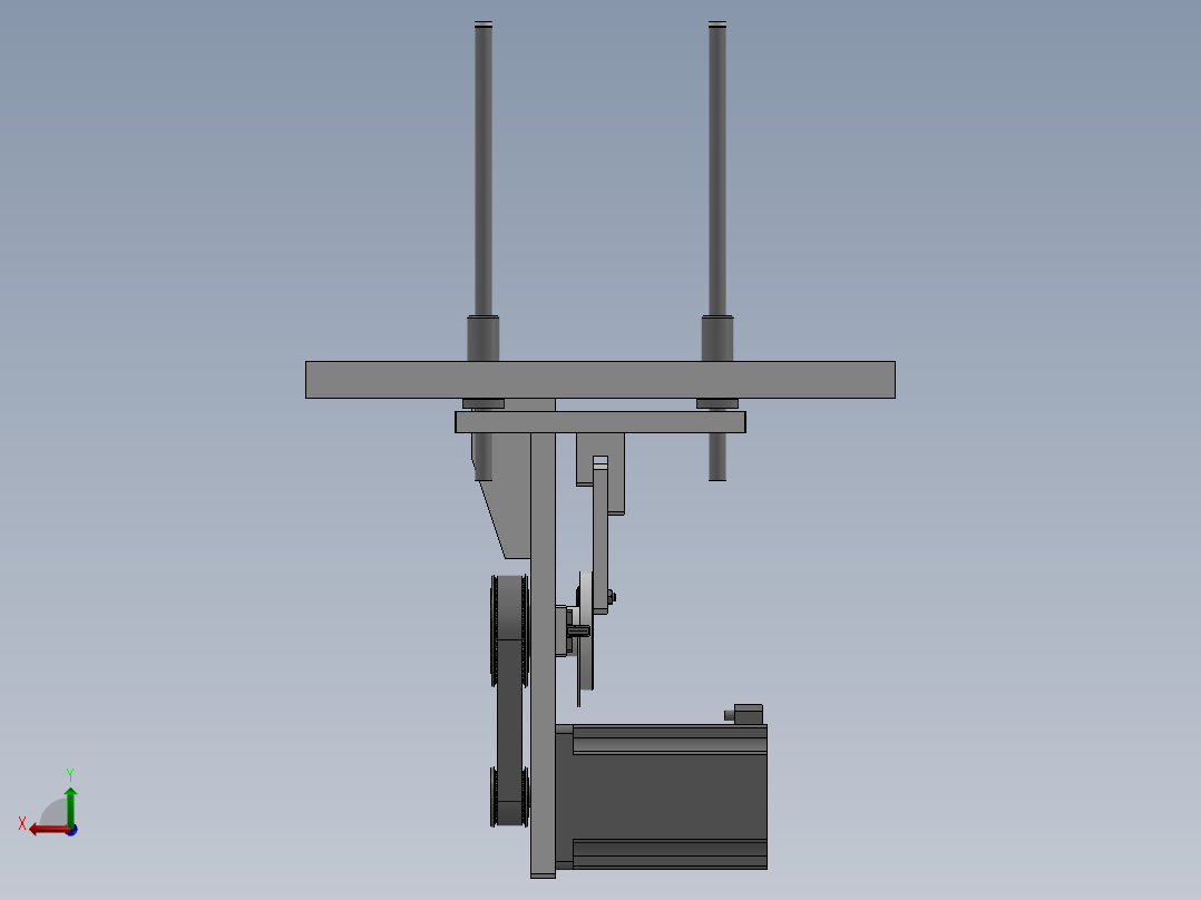 基于偏心轮的顶升机构后视图