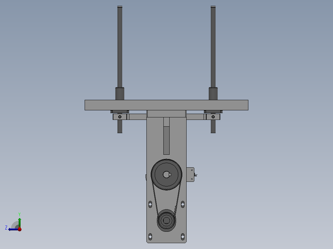 基于偏心轮的顶升机构右视图