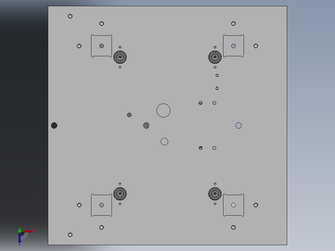 基于偏心轮的顶升机构俯视图