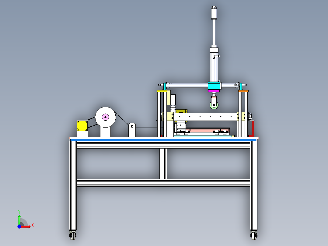 电子产品贴膜机前视图