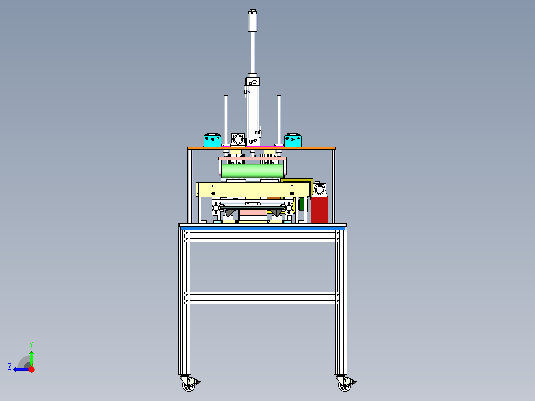电子产品贴膜机右视图