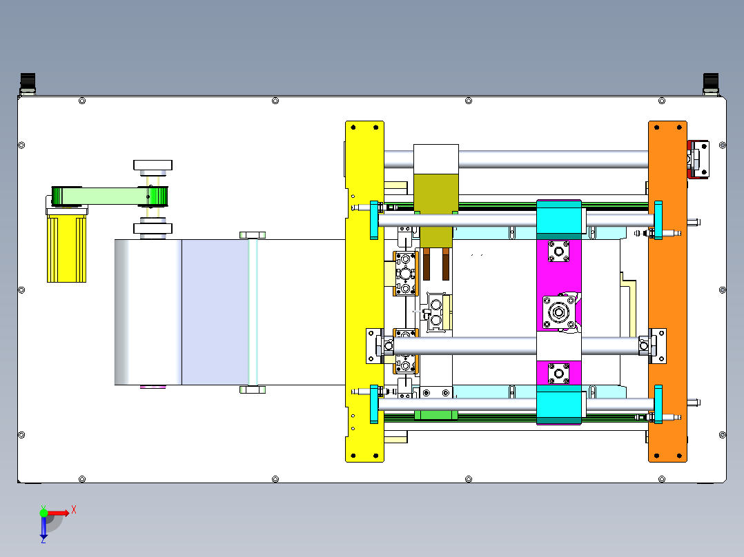 电子产品贴膜机俯视图