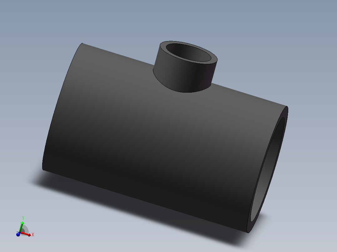 RTee_DN65_25_U-PVC主视图