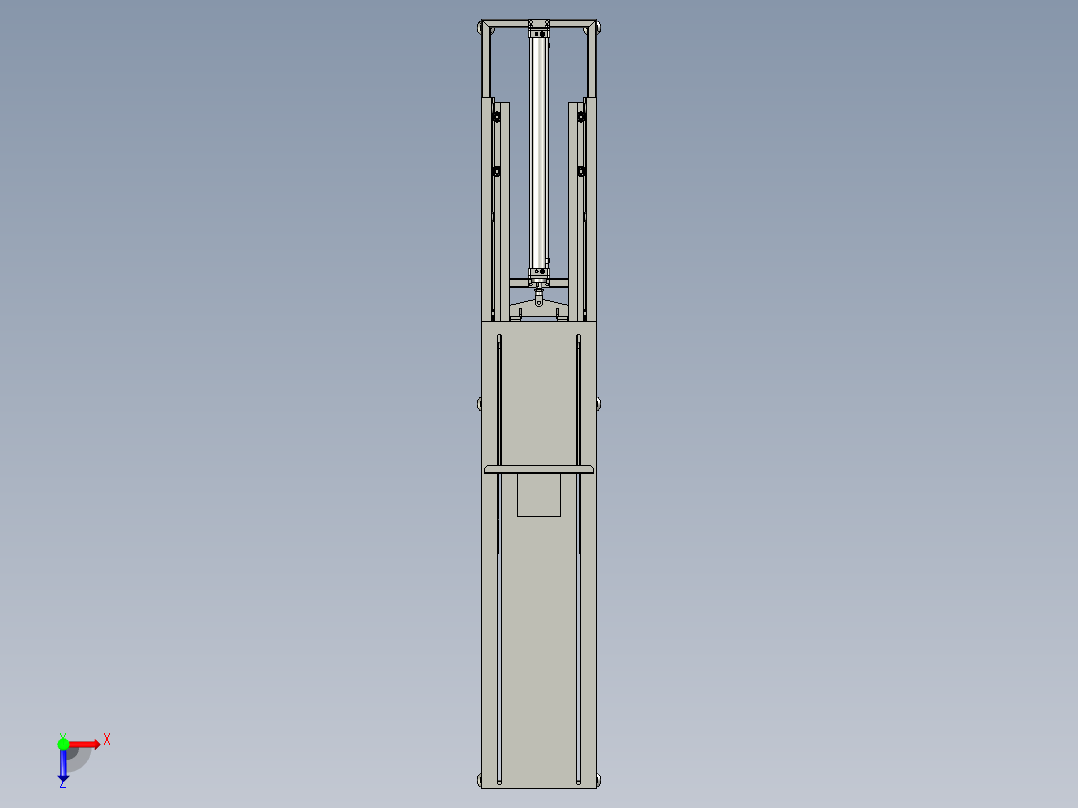 短圆棒料加热炉推钢机俯视图