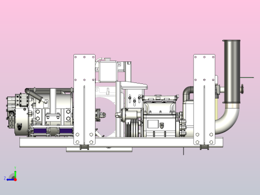 9吨高压清洗车上装动力总成右视缩略图