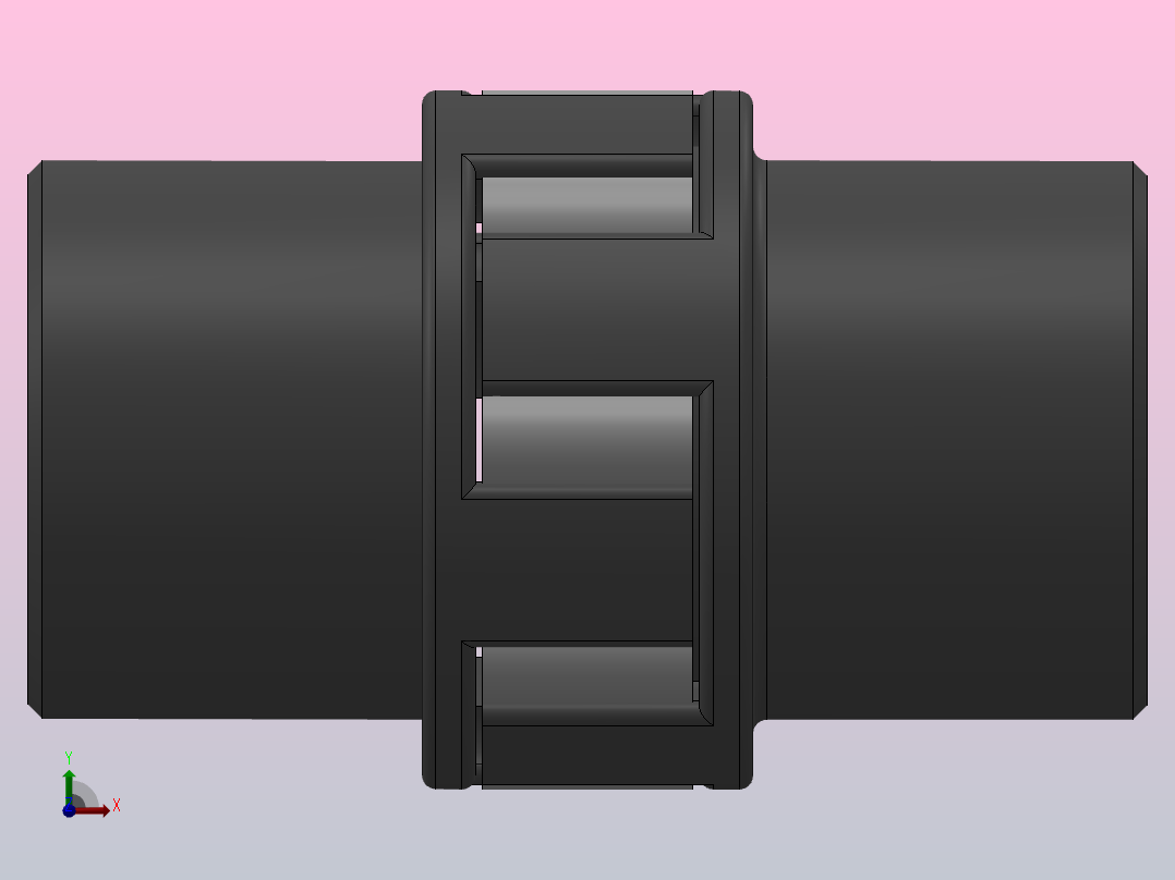 LM型梅花形弹性联轴器_LM1联轴器J112×32／Z18×30前视图