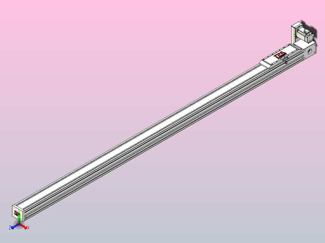 伺服电机集成皮带传动直线执行器TPA-OCB-120-224-L2650-RU-P75-N3主视图