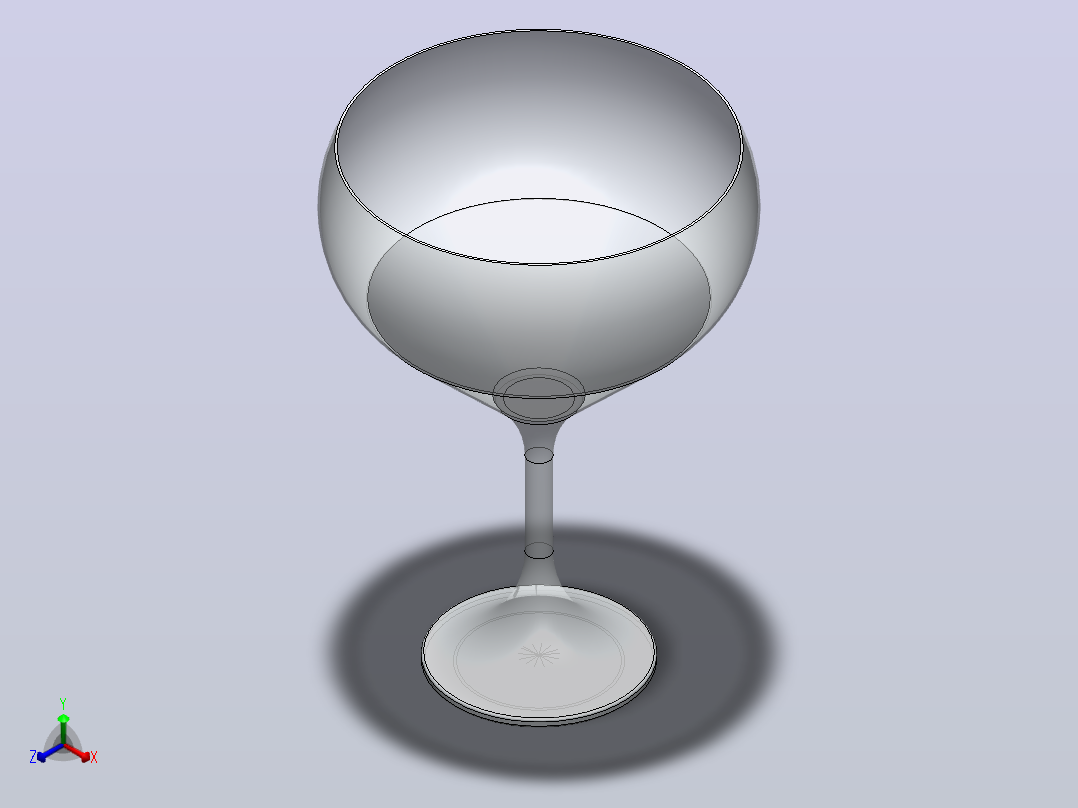solidworks中的水玻璃主视图