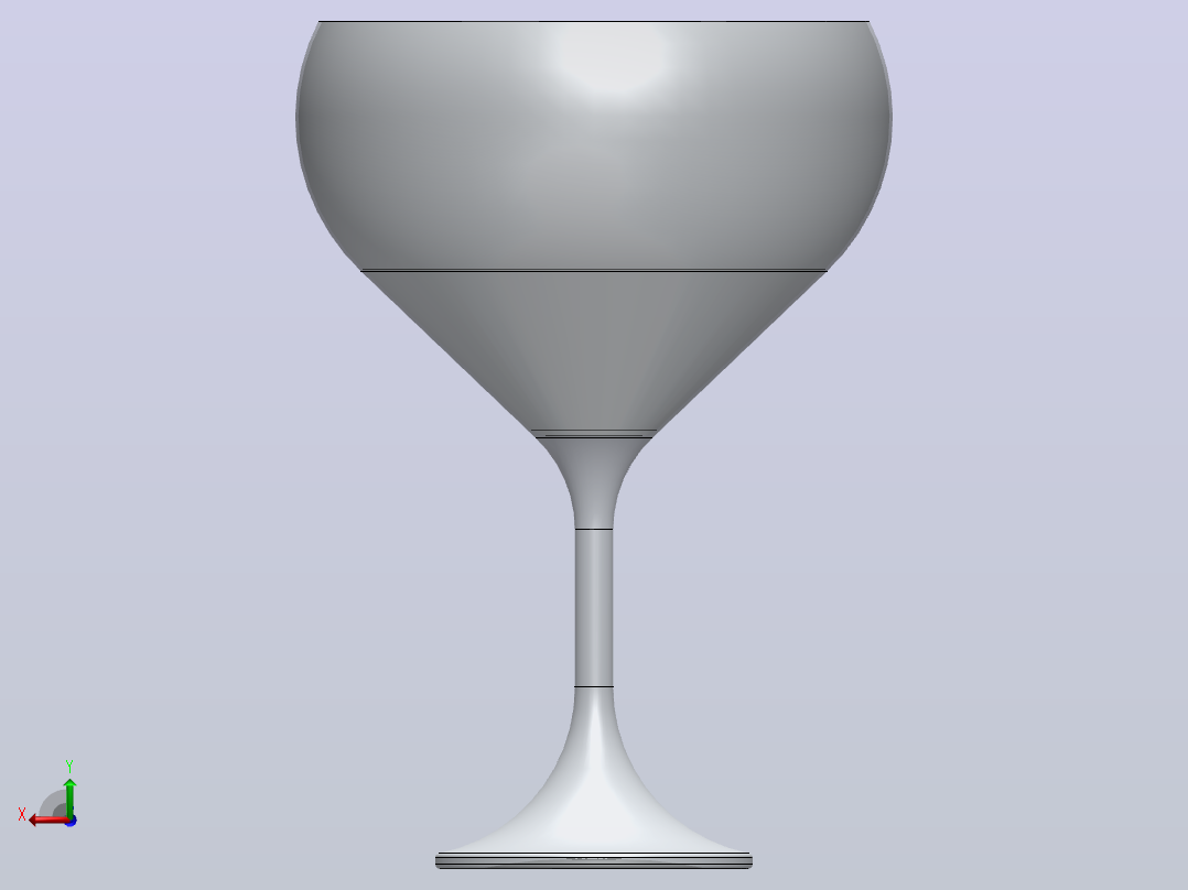 solidworks中的水玻璃后视图