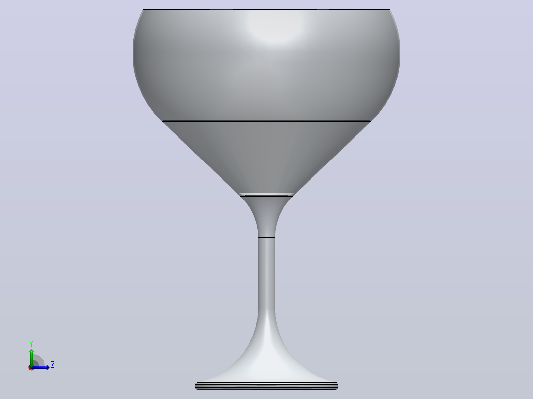 solidworks中的水玻璃左视图