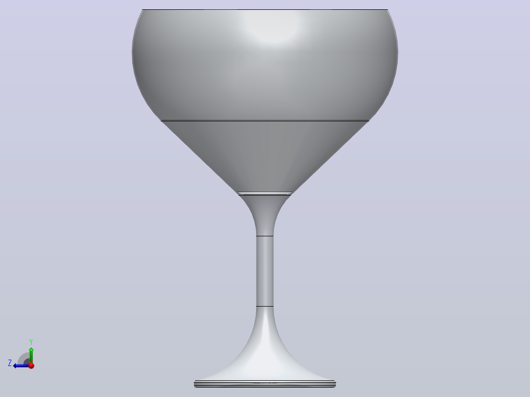 solidworks中的水玻璃右视图