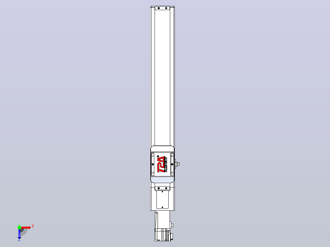 滚珠丝杠直线轴带导轨全封闭TPA-HCR-65S-1610C-L350-M-C-P10-N3俯视图