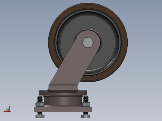 重型双工作万向脚轮（直径-250mm）后视缩略图