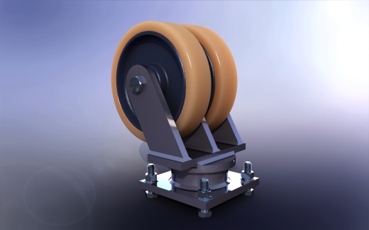 重型双工作万向脚轮（直径-250mm）缩略图
