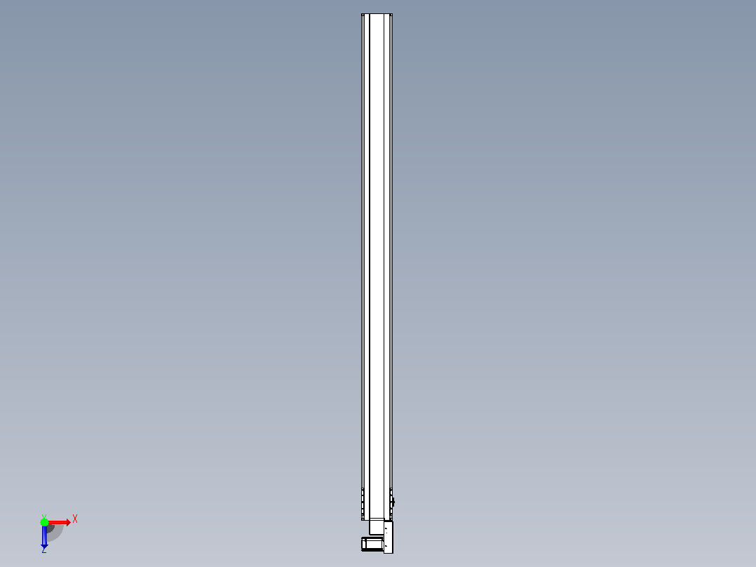 皮带直线轴半封闭可选导轨TPA-HNB-175D-140-L2600-MR-Y-P75-N3俯视图