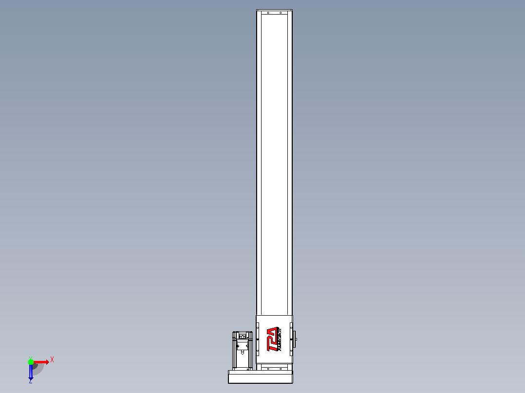 滚珠丝杠直线轴带导轨全封闭TPA-HCR-110D-1610C-L900-ML-Y-P40-N3俯视图