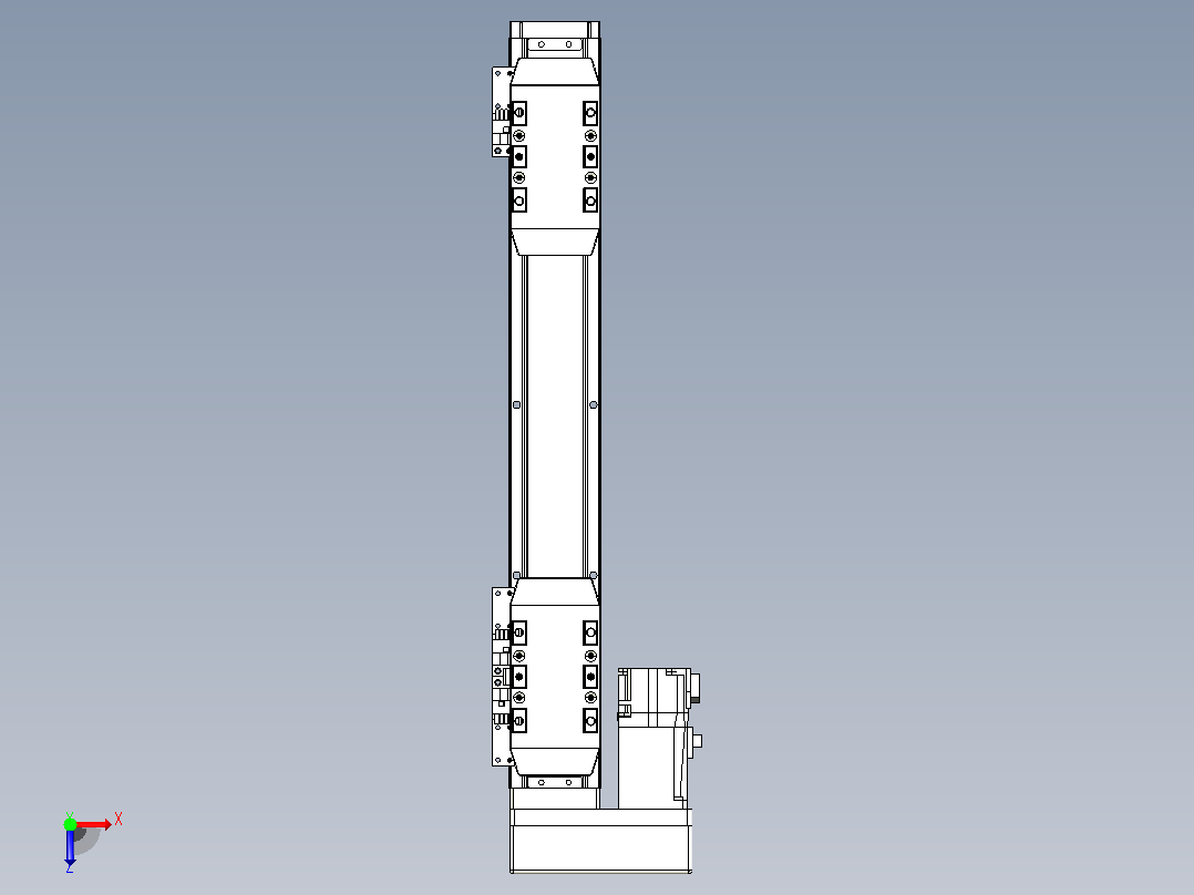 滚珠丝杠线性轴TPA-GCRS-50-1205C-L75-ML-M10-N3俯视图