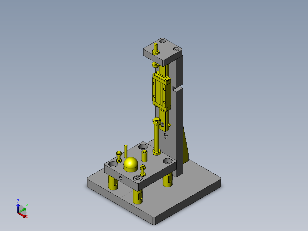 导向轴压入夹具正等轴测图