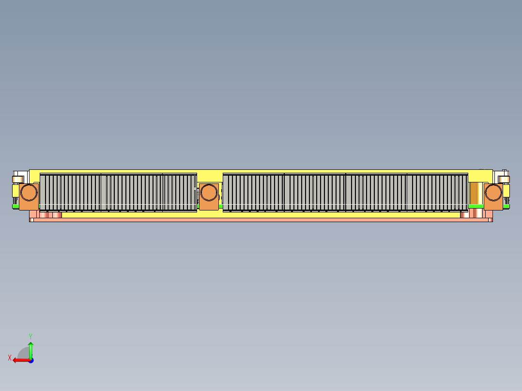 6U VPX后插模块图纸后视图