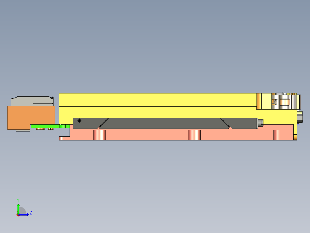 6U VPX后插模块图纸左视图