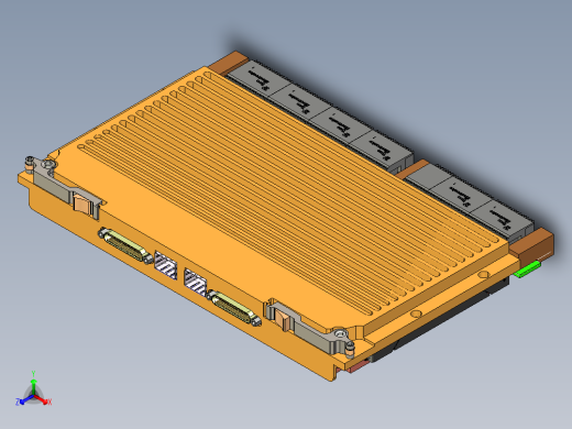 6U VPX后插模块图纸正等轴测缩略图
