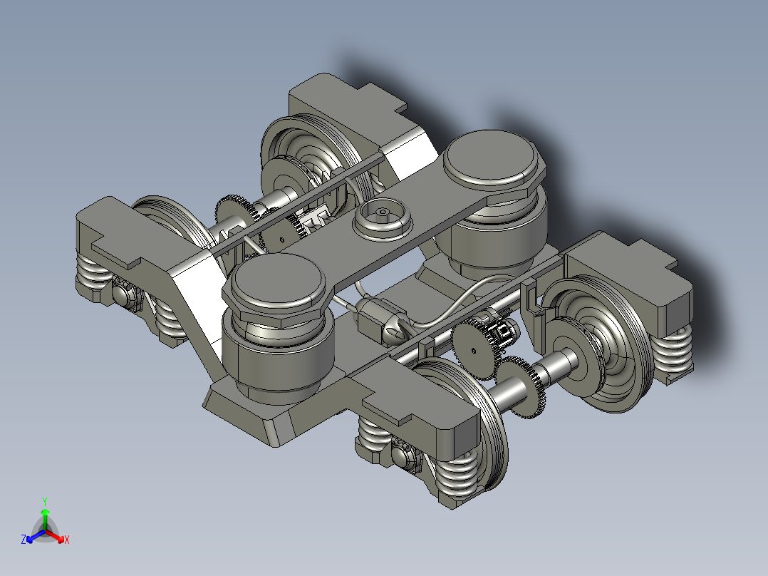 Y-32 Bogie转向架3D数模图纸 STEP格式
