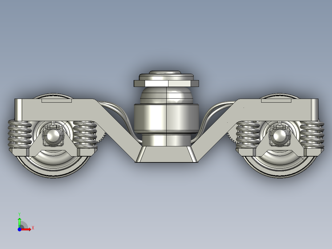 Y-32 Bogie转向架3D数模图纸 STEP格式前视图