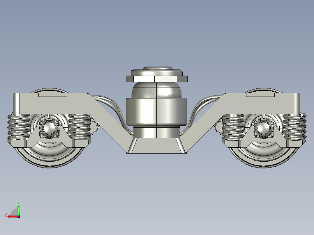 Y-32 Bogie转向架3D数模图纸 STEP格式后视图