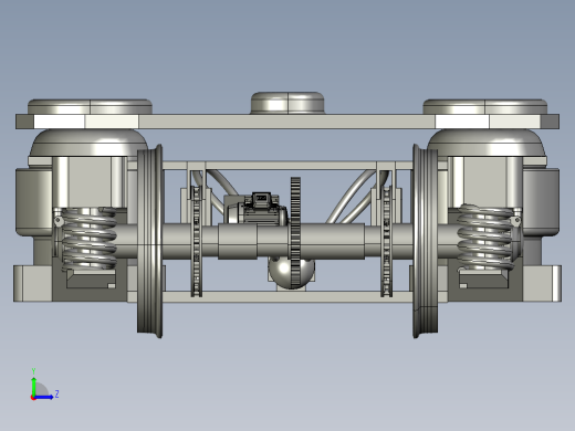 Y-32 Bogie转向架3D数模图纸 STEP格式左视缩略图