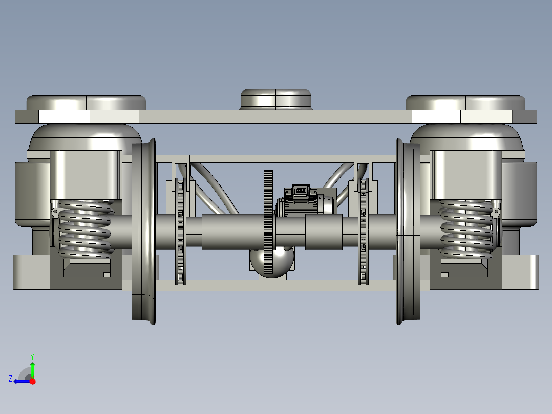 Y-32 Bogie转向架3D数模图纸 STEP格式右视图