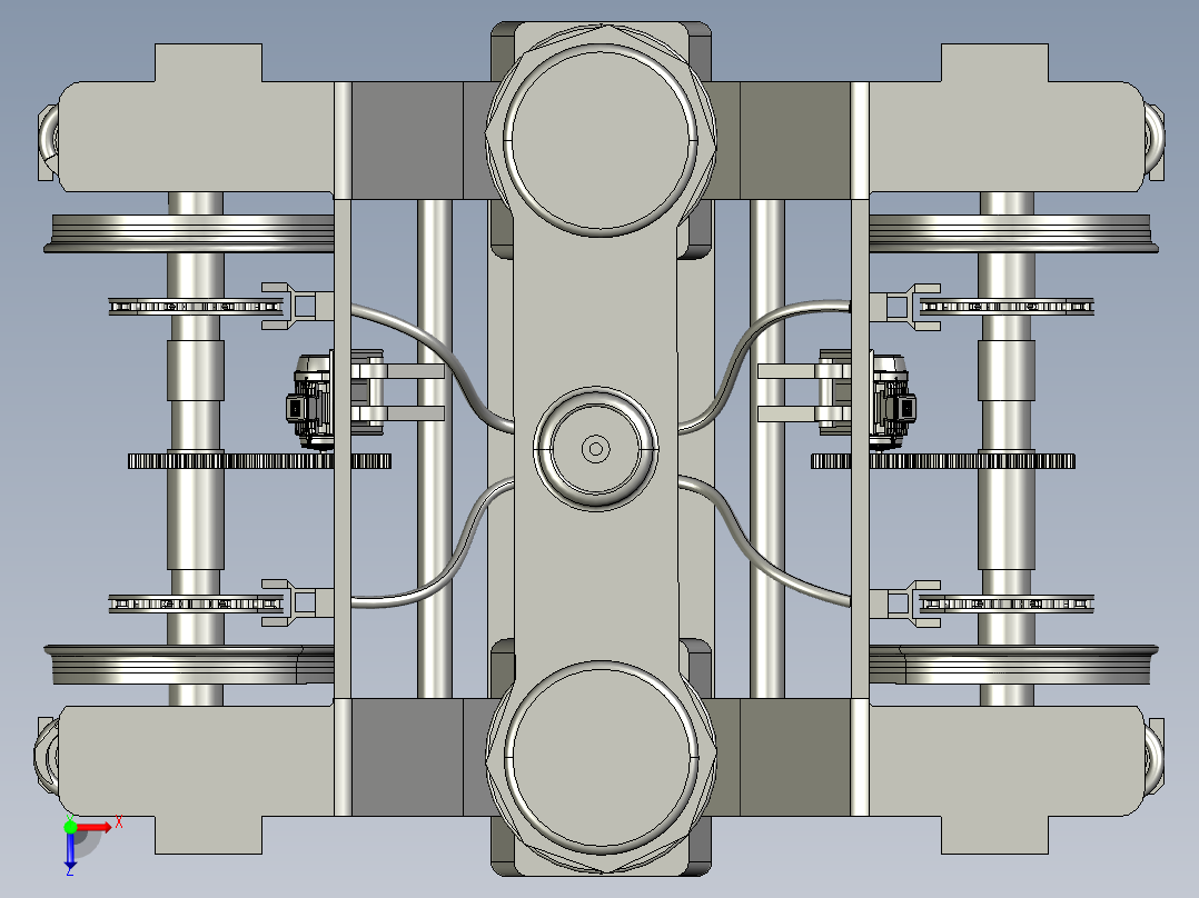 Y-32 Bogie转向架3D数模图纸 STEP格式俯视图