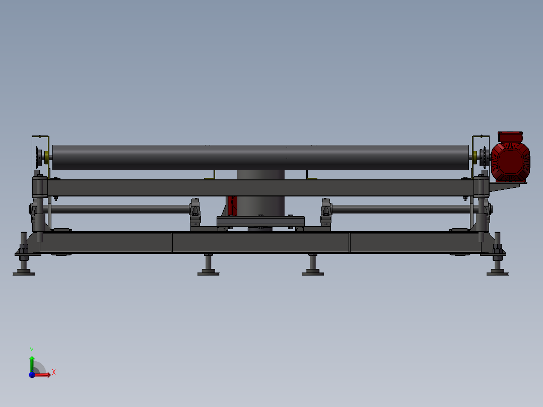A4 输送旋转平台 3D模型前视图