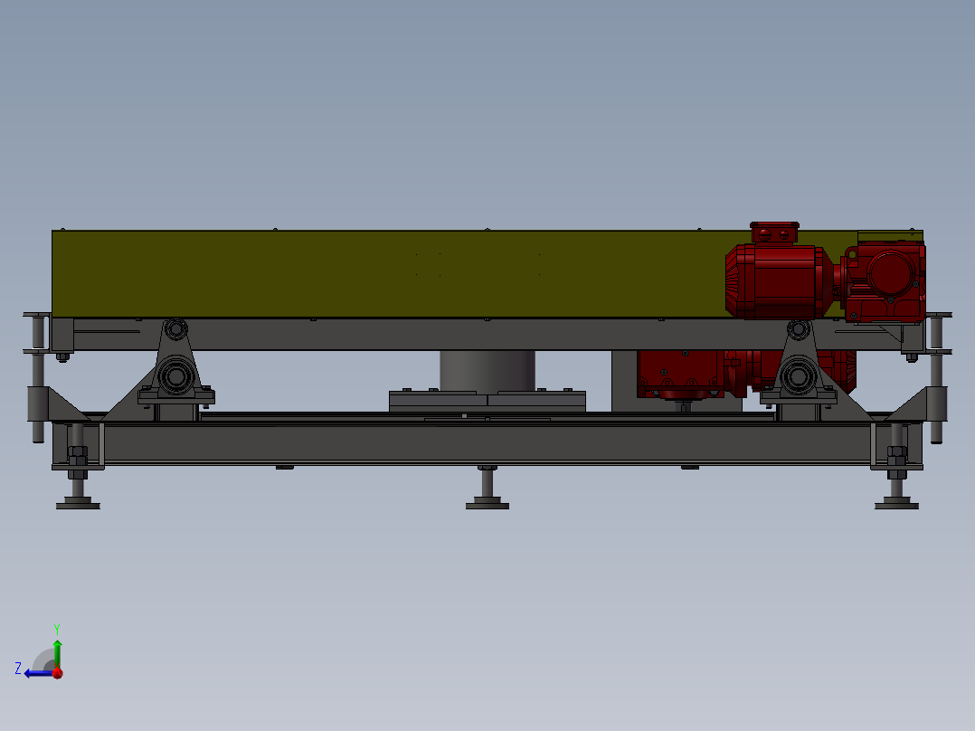 A4 输送旋转平台 3D模型右视图