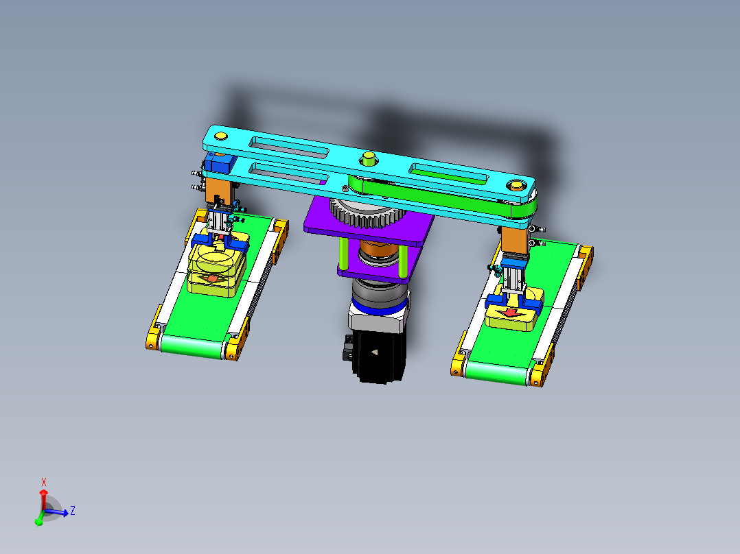 180度旋转上料结构3d图纸 非标机械设计 旋转切换上料工位3d模型