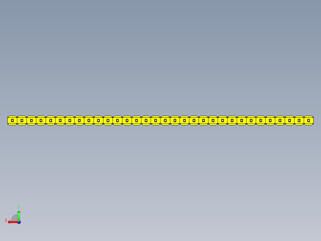 彩色公头100mil（2.54mm）系列-DS1021_yellow_1x32p_100mil_Type43_rev1.0后视图