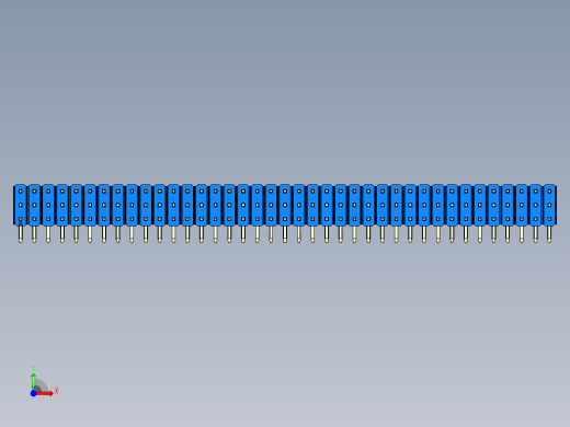 彩色公排针 100mil 2.54mm 系列-DS1022_blue_3x39p_100mil_TypeD_rev1.0前视缩略图