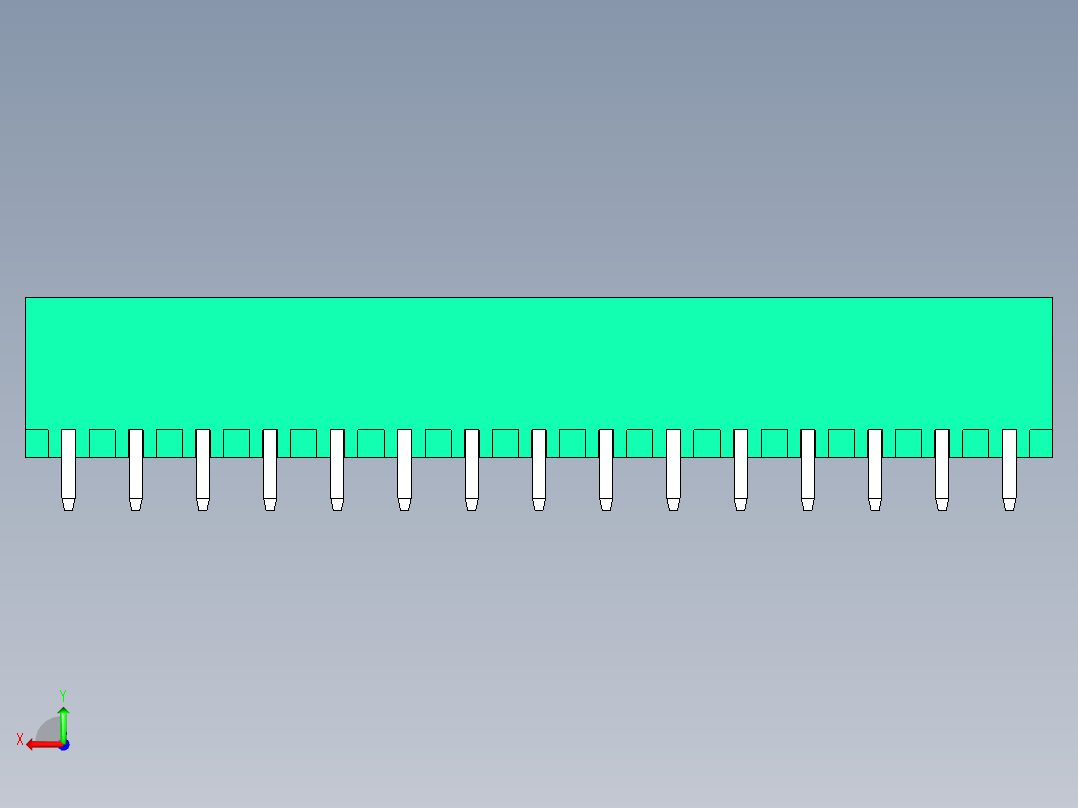 DEGSON 2EDG 系列 5.08mm 可插拔接线端子组-2EDGVC-5.08-15P-14-00AH后视图