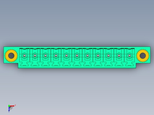 DEGSON 15EDG（公头） 3.5mm 螺钉锁紧，插拔式接线端子 FullPack-15EDGVM-3.5-11P-14-00AH俯视缩略图