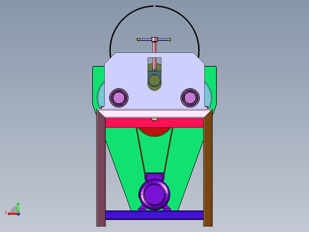 电动铝板滚圆机后视图