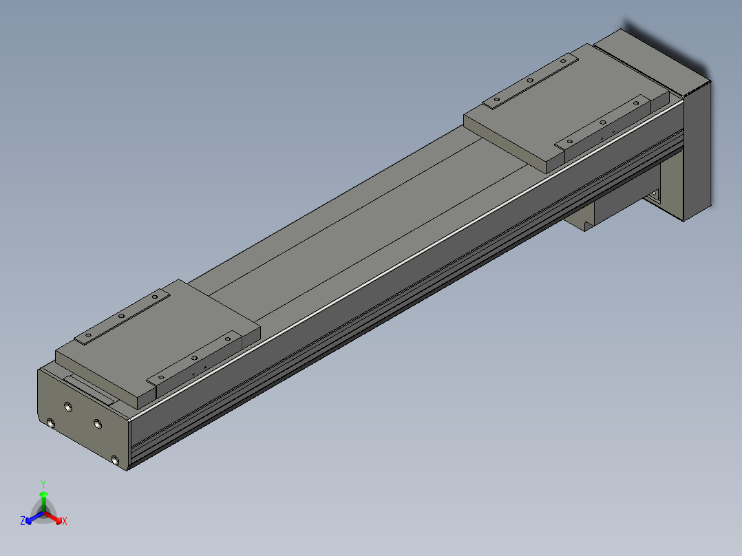 直线模组LHC17-S750-D设计图纸主视图