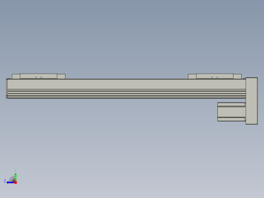 直线模组LHC17-S750-D设计图纸右视缩略图