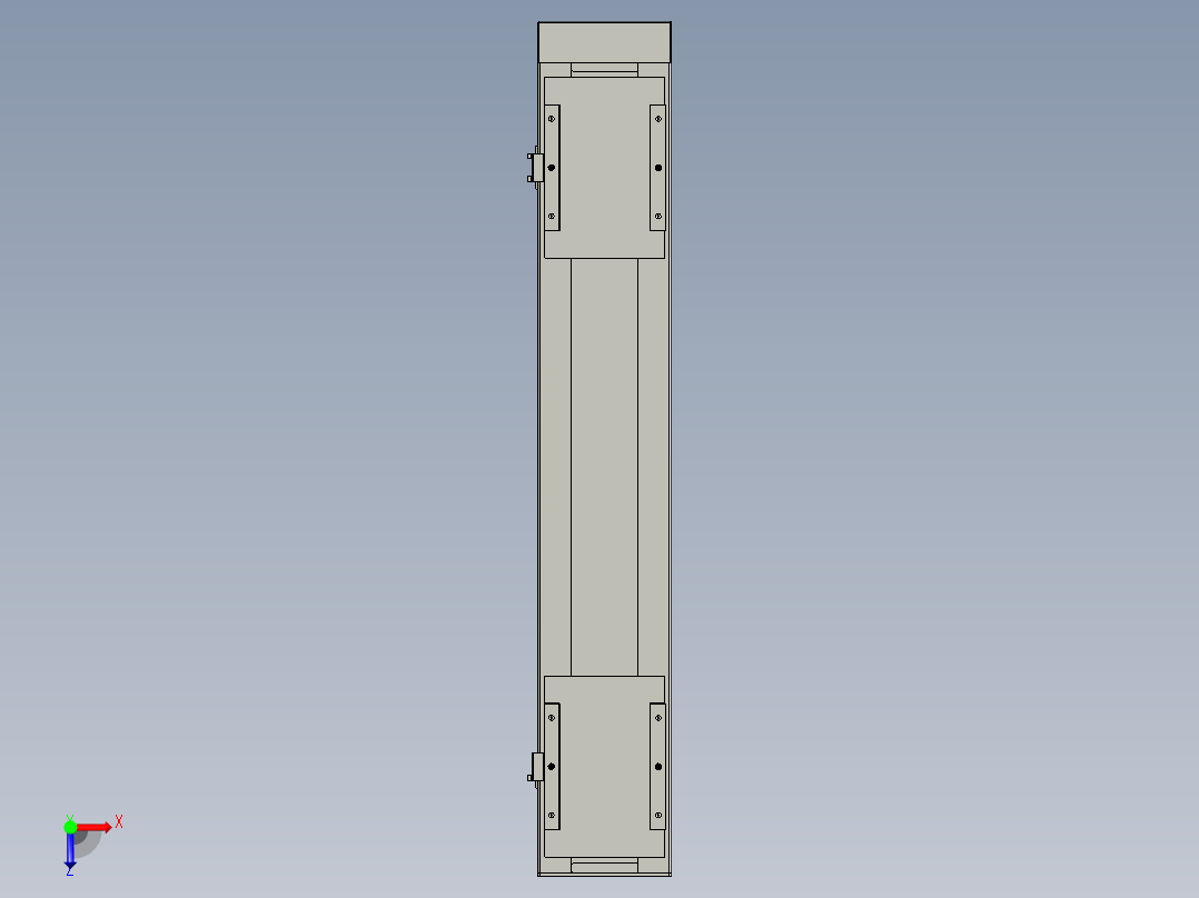 直线模组LHC17-S750-D设计图纸俯视图