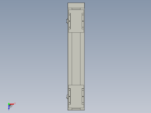 直线模组LHC17-S750-D设计图纸俯视缩略图