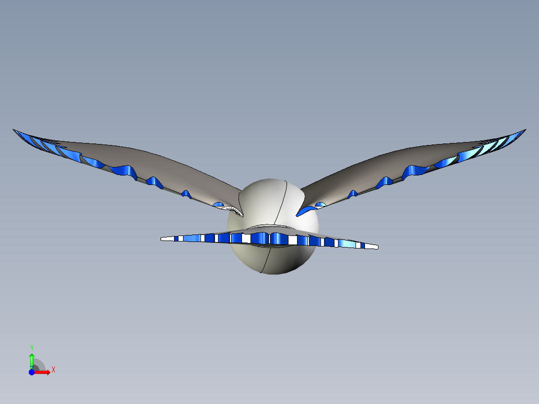 鸽子三维模型前视图