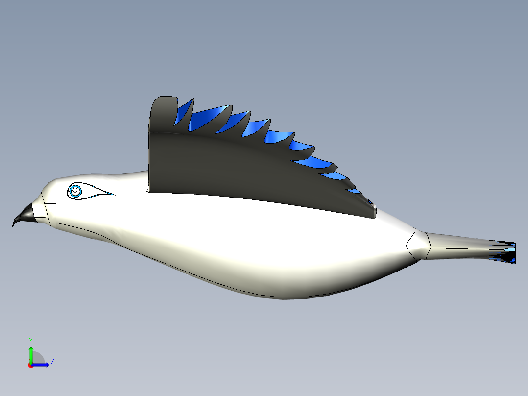 鸽子三维模型左视图