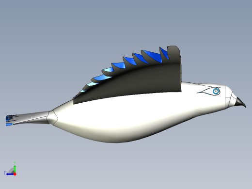 鸽子三维模型右视缩略图